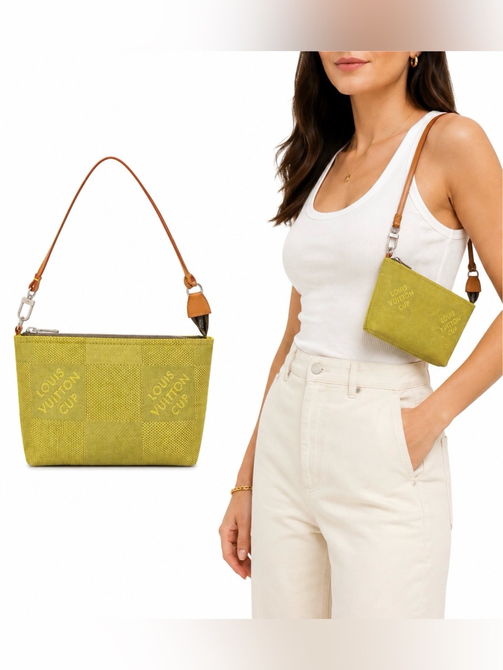 RARE Louis Vuitton Jaune Damier Geant Pochette